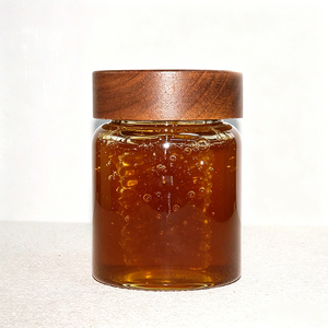 Pot à <span class=keywords><strong>miel</strong></span> <span class=keywords><strong>en</strong></span> verre hermétique de 380 ml avec couvercle <span class=keywords><strong>en</strong></span> bois, opaque, protection UV, pot de stockage alimentaire pour épices, vente <span class=keywords><strong>en</strong></span> gros 12 oz - Product Image 1