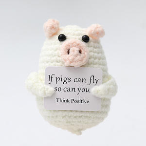 Poupée chinoise en laine crochetée à la main, motif concombre et pomme de terre, avec énergie positive - Product Image 3