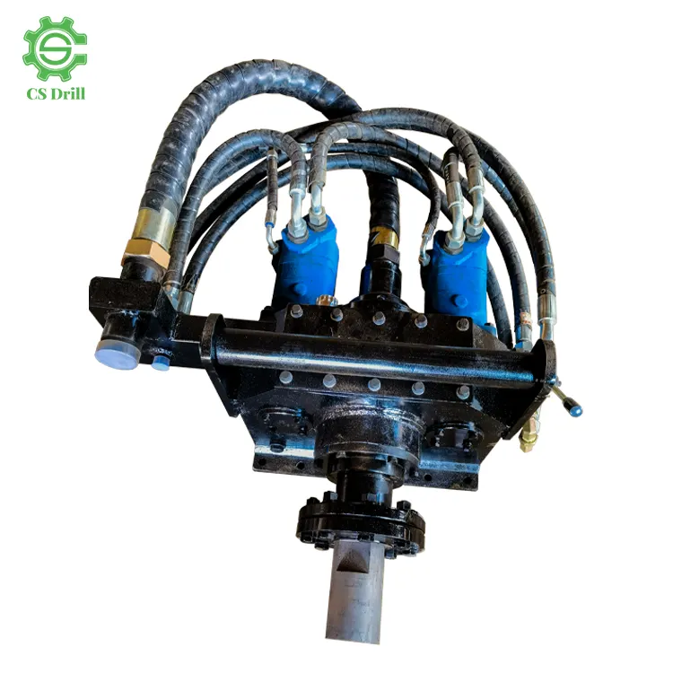 Rock Hydraulic Excavator Rotary Hight dth Power Head Water Well Drill Rig Hammer Power Head with Compressor Connection