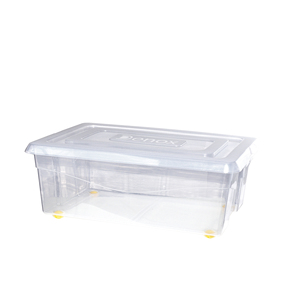 Mundibox 32L Scatola portaoggetti trasparente con ruote per un facile trasporto. - Product Image 1