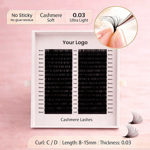 Fournisseur OEM de Cils en Soie à Faible MOQ, Cils Volume Cachemire, Marque Privée, Fournisseur d'Emballages de Cils 16 Rangées - Product Image 3
