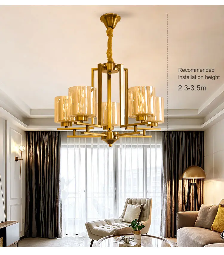 Stile semplice in metallo di vetro Villa al coperto Hotel minimalista moderno soffitto luce lampadario lampadario luce