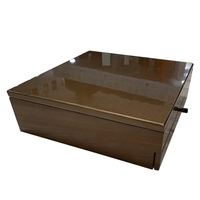 Boîte de rangement de dattes en bois MDF pour peinture piano de luxe personnalisée emballage de vernis à noix boîte en bois à charnière