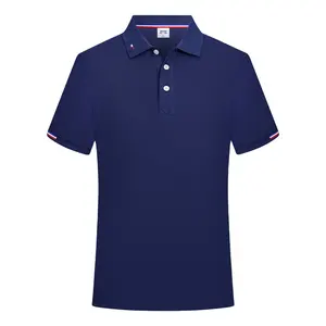 Kaus Polo lengan pendek untuk pria, t-shirt Polo lengan pendek Premium nyaman bersirkulasi musim panas untuk pria