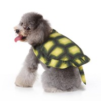 Costumes d'Halloween pour animaux de compagnie, best-seller transfrontalier, amusants et festifs, motif coquille de tortue 3D rembourrée en polyester, transformation chien/chat