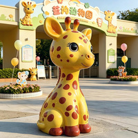 Sculptures d'animaux sur mesure de toutes sortes pour la décoration de magasins, sculptures d'animaux en fibre de verre de style dessin animé