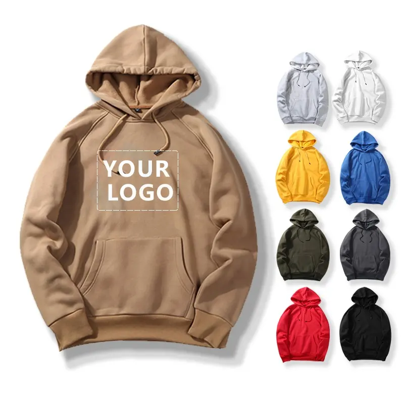 Wholesale High Quality 100% Cotton Printing Mens Hoodie custom logo Oversized Pullover Custom Embroidery Hoodies