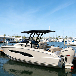 Yacht de plaisance en fibre de verre de 25 pieds avec 2 cabines, pont de luxe avec canapé, moteur hors-bord pour la navigation côtière - Product Image 1