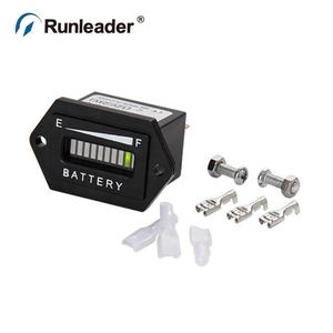 Runleader 12 V 24 V एलईडी बैटरी संकेतक बैटरी कांटा लिफ्टों के लिए गोल्फ कार्ट ईंधन गेज बैटरी चार्ज गेज - Product Image 5