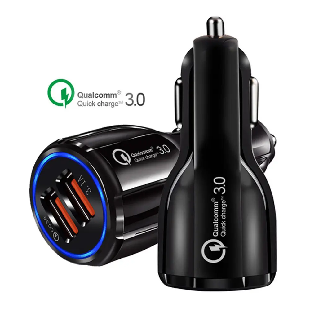 Best selling Quick Charge QC 3.0 Car Charger Dual USB Port Fast Car Charger Adapter