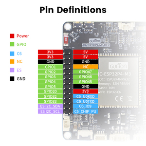 Placa de Desarrollo ESP32-P4 + ESP32-C6 |   Kit HMI Wi-Fi 6 y BLE 5 RISC-V, 32MB PSRAM, MIPI-DSI/CSI, USB OTG 2.0 W866 - Product Image 3