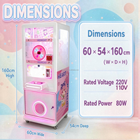 Machine à griffes d'arcade commerciale haut de gamme, personnalisable en anglais, à monnayeur, pour la distribution de prix et la capture de peluches