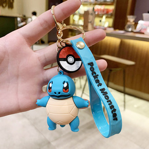 Chống mất Túi Chìa Khóa Xe móc khóa trang trí dễ thương phim hoạt hình <span class=keywords><strong>3D</strong></span> Poke Búp bê mặt dây chuyền móc khóa với dây đeo cổ tay cô gái Quà Tặng bán buôn - Product Image 3