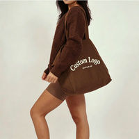 Sacs fourre-tout en toile de coton surdimensionnés avec logo personnalisé, réutilisables, durables, pour le week-end, les courses, le sport et le yoga