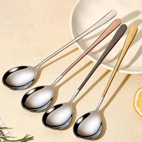 316 cuillère en acier inoxydable ménage Restaurant exquis cuillère de qualité alimentaire mélange magnifique cuillère à long manche