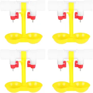 Automatic Double Mouth Chicken Nipple Drinker Poultry Drinking Hanging Cup