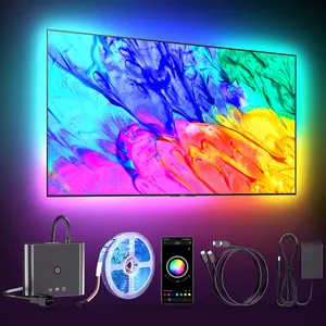 40" - 50" 2.8m LED Backlights TV Strip Lights with HDMI 2.0 Sync Box Sync with TV and Music 4K HDR Support HDMI strip