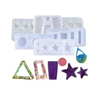 Ensemble complet de moules à boucles d'oreilles en silicone écologiques AINIKA, formes abstraites irrégulières, pour la création de boucles d'oreilles et pendentifs en résine de haute qualité