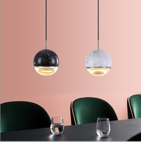Lampe murale LED mini en marbre, design sphérique, style nordique simple et postmoderne, pour salle à manger, bar, bureau, chevet, lustre décoratif