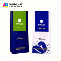 Sachets de café biodégradables en feuille métallique, pochettes verticales avec impression or et argent, valve de dégazage, fermeture éclair, pour sushi, lait, chewing-gum de luxe