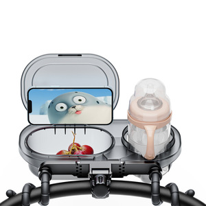 Multifunzionale Snack piatto vassoio per bambini doppio fisso biberon tazza porta passeggini <span class=keywords><strong>accessori</strong></span> - Product Image 1