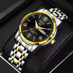 <span class=keywords><strong>ORUSS</strong></span> SP116, reloj de cuarzo a la moda para hombre, doble Calendario, luminoso, 30m, resistente al agua, semana, esfera De fecha automática, 40mm, 20mm - Product Image 3