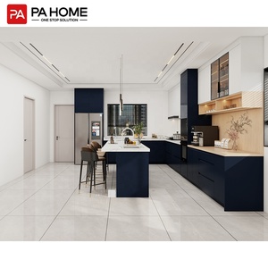 Па Встроенная кладовая, кюборды Rta, лак, глянцевые темно-синие кухонные шкафы - Product Image 3