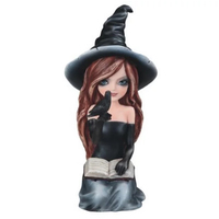 Résine verte décoration maison ornement fille figurines décor sorcières statues