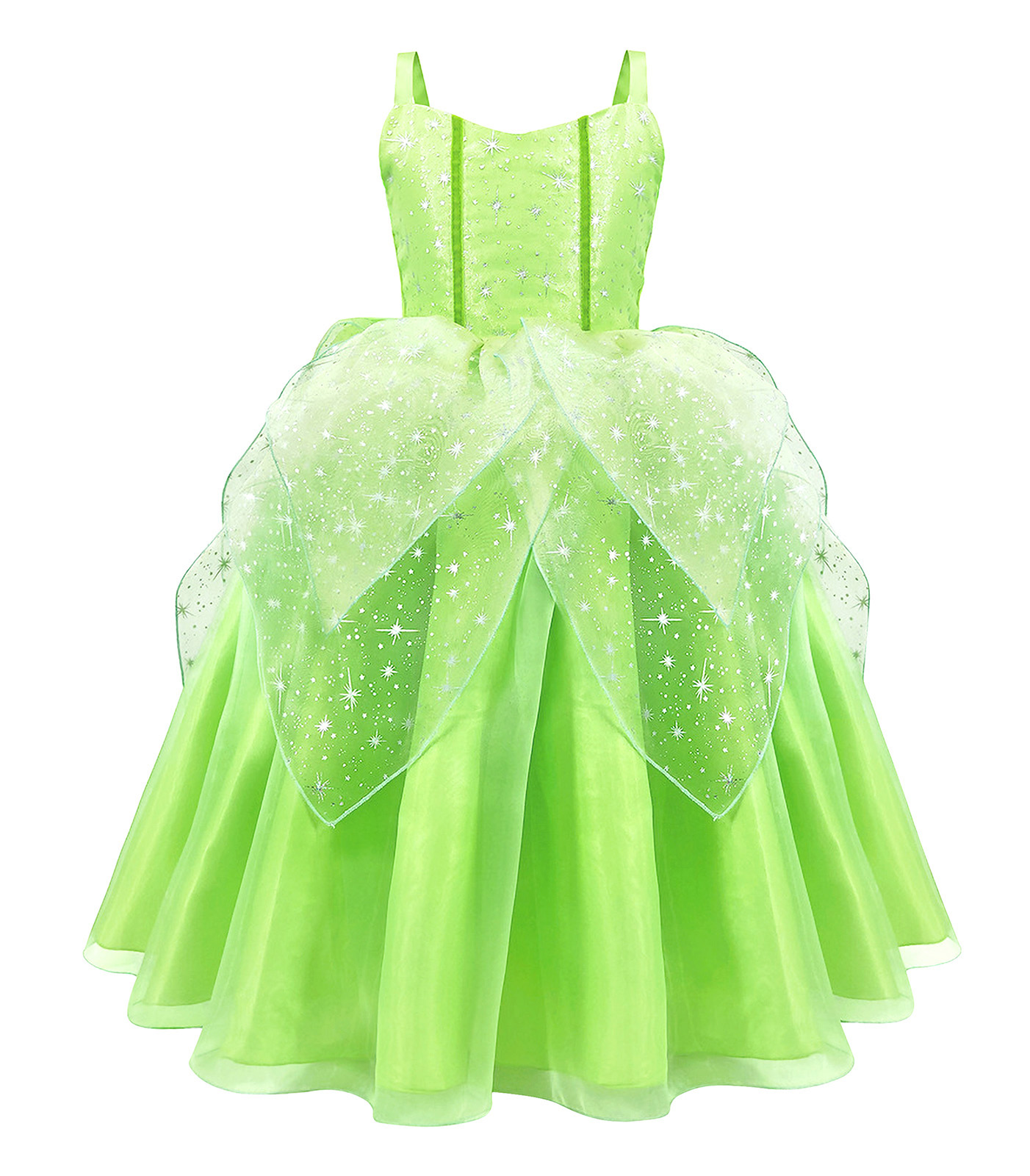 Sequined Tinkerbell Costume Kids Halloween Cosplay Dress up Birthday Party Outfit With Wing Princess Dresses for Girl Sequined Tinkerbell Costume Kids Halloween Cosplay Dress up Birthday Party Outfit With Wing Princess Dresses for Girl