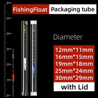 Tube d'emballage PC transparent avec couvercle pour flotteurs de pêche, disponible en usine pour exposition