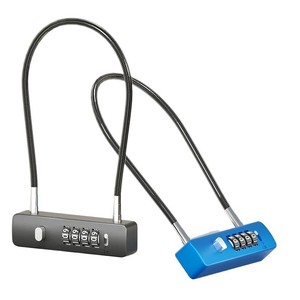 Candado de combinación Leves con cable de acero de 5 mm, antirrobo, para casco, bicicleta eléctrica, equipaje, armario, almacenamiento, dormitorio - Product Image 1