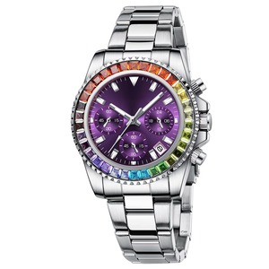 Nouvelle montre tendance pour femme Drioshipping, montre de luxe en diamant, montre à quartz étanche - Product Image 3