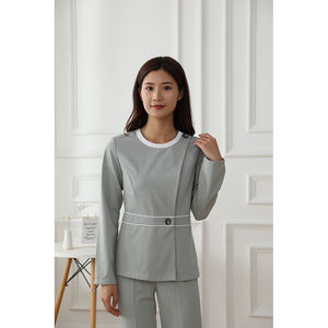 <span class=keywords><strong>Divisa</strong></span> Infermieristica in Cotone e Poliestere Grigia, Uniformi per Tutti gli Infermieri, Divise Ospedaliere Economiche, Uniformi Infermieristiche a <span class=keywords><strong>Manica</strong></span> Corta e <span class=keywords><strong>Lunga</strong></span> - Product Image 3