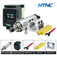 Kit moteur de broche haute vitesse refroidi par air 2,2 kW, 220 V, 24 000 tr/min, avec variateur de fréquence (VFD) et pince ER20 pour routeur CNC et gravure - Stock Brésil