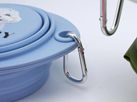 Bol automatique pour animaux de compagnie en silicone durable, pliable, portable, pour voyages en plein air, étanche, anti-déversement, pour nourriture et eau