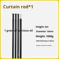 Extension de mât de tente en fibre de carbone 16 mm, 4 sections, 200 cm, accessoires de tente, camping en plein air, support d'auvent extensible fixe