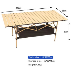 Xách Tay Màu Đen Trọng Lượng Nhẹ Gấp Bảng Ultralight Cuộn lên <span class=keywords><strong>Mini</strong></span> Trại Dã Ngoại Bảng Có Thể Gập Lại Cho Ngoài Trời Đi Bộ Đường Dài - Product Image 2