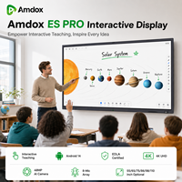 Pizarra Interactiva Inteligente Amdox de 65/75/86 Pulgadas, 4K, con Cámara IA de 48MP, 8 Micrófonos, Transmisión Inalámbrica