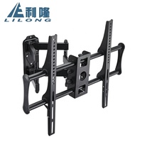Lilong Grosir Braket TV Dinding Full Motion 32-70 Inch, Dapat Diputar, Dapat Dimiringkan, Dapat Diperpanjang, Baja Canai Dingin, VESA 600x400