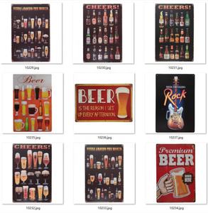 Gaoyang Decor <span class=keywords><strong>Plaque</strong></span> de <span class=keywords><strong>cocktail</strong></span> en métal vintage imprimée UV Logo personnalisé Décoration murale décorative en étain pour Pub Bar Club Man Cave - Product Image 6