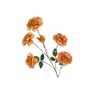 Fleurs artificielles HuaShengKai, roses bleues en soie, haute simulation, pour mariage et décoration intérieure, branche unique - Product Image 5