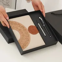 Carnet de notes professionnel A5 en cuir personnalisé haut de gamme à feuilles mobiles pour réunions d'entreprise et enregistrements de travail