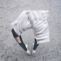 Gants de travail en coton de haute qualité à pois de sécurité 25 cm Respirants et confortables Texture complète Épaisseur standard
