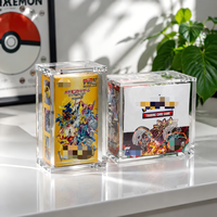 Boîte de rangement magnétique transparente en acrylique moderne pour cartes de jeu, taille et épaisseur personnalisables, résistante à l'eau, pour l'entraînement d'élite TCG
