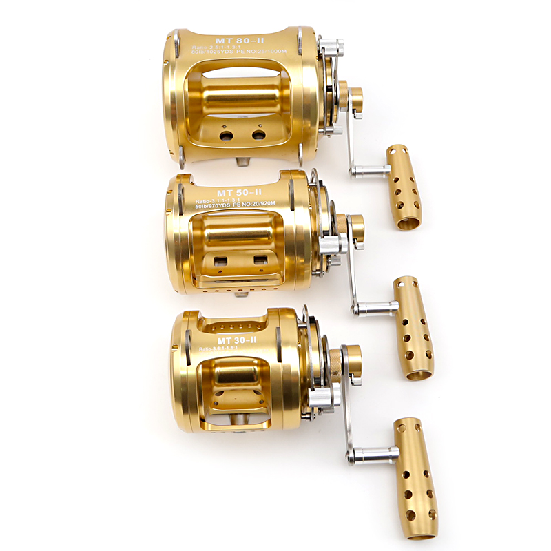 Heavy Duty 50W 80W Full Metal 2 Speed Big Game Fishing Reel