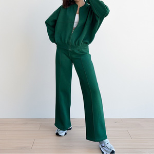 Conjunto de Sudadera y Pantalones de Color Sólido para Mujer, Venta al Por Mayor, Corte Holgado, Estilo Casual para Otoño e Invierno, Ropa Urbana, Marca Privada Personalizada - Product Image 5