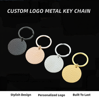 Anpassbarer LOGO UV-Druck 30mm Runder Luxus Mode-Trend Metall-Schlüsselanhänger als Geschenk