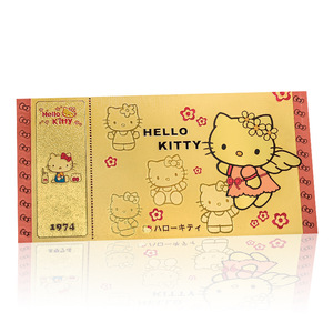 Spedizione Gratuita Set di Banconote in Polimero con Lamina d'Oro, Carte Collezionabili Anime con Gattini Carini, Souvenir - Product Image 2