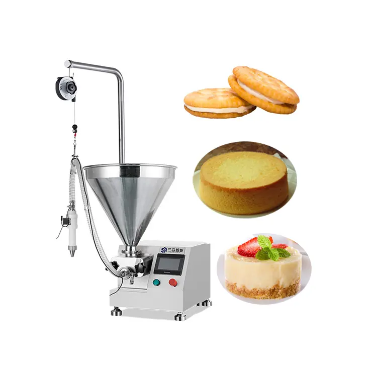 Gemakkelijk Demonteren En Installeren Servo Controller Automatische Cake Bakkerij Crème Mousse Vullen Icing En Injectie Machine