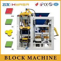 Machine de production de briques en béton ZC900 entièrement automatique contrôlée par un PLC Siemens, moteur hydraulique, haute efficacité, moteur PMSM+VFD